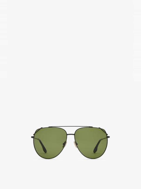 Victoria Beckham Classic Aviator in Green Black