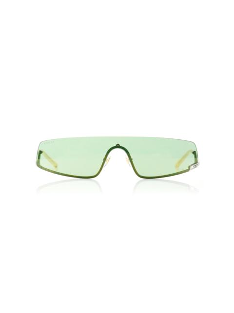 GUCCI Mask-Frame Metal, Bio-Nylon Sunglasses green