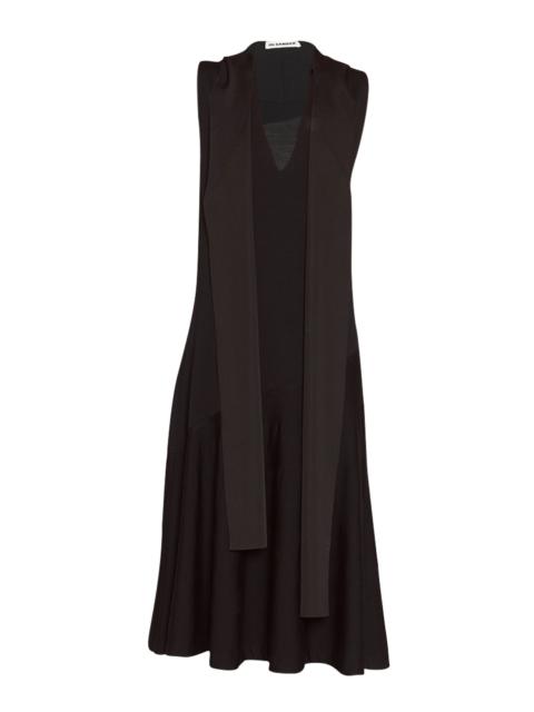 Jil Sander Draped Scarf Midi Dress