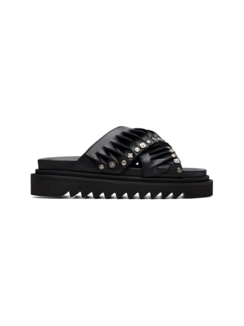 TOGA VIRILIS Black Leather Sandals
