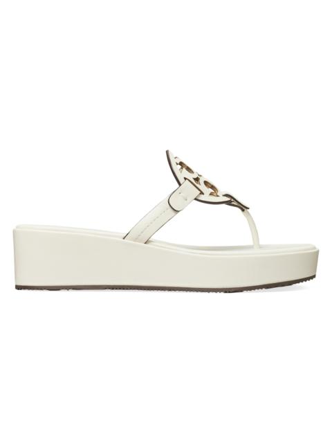 TORY BURCH Women's Miller Leather Wedge Sandals - New Ivory