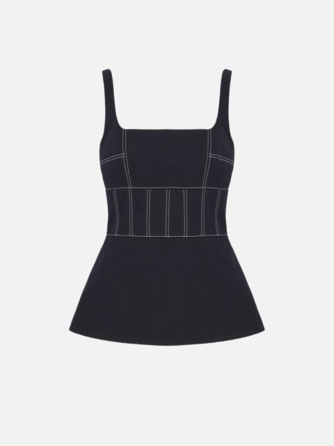 EMILIA WICKSTEAD Narran Top in Black Denim