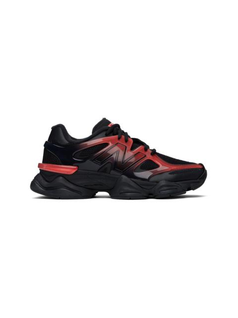 New Balance Black & Red 9060 X Sneakers