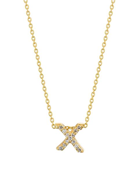 ROBERTO COIN Women's Tiny Treasures Diamond & 18K Yellow Gold Initial Necklace - Initial X