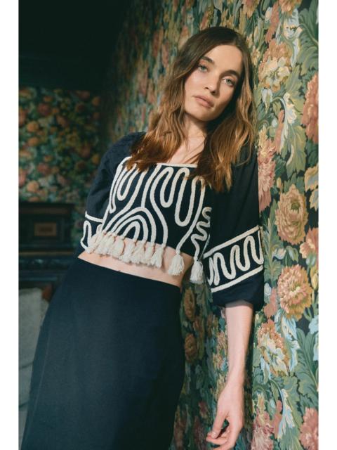 Cleobella ETTA TOP | BLACK IVORY