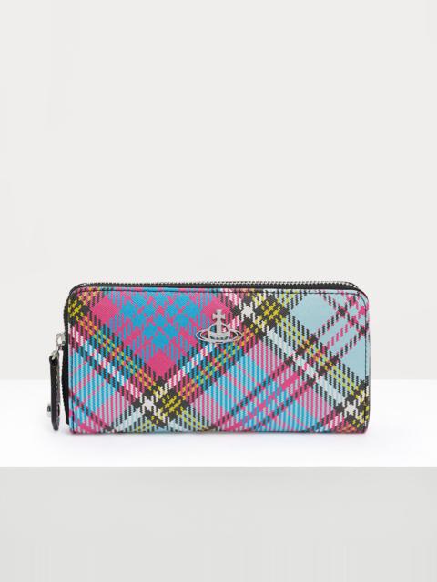 Vivienne Westwood BIOGREEN SAFFIANO PRINTED CLASSIC ZIP ROUND WALLET