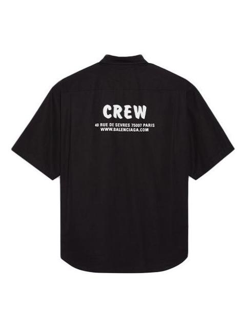 BALENCIAGA Balenciaga Crew Short Sleeve Shirt 'Black' 622251TIM391000