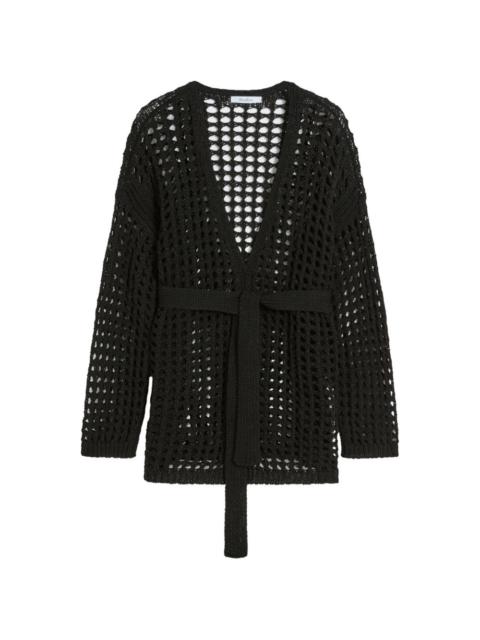 Max Mara belt-detail knit cotton cardigan