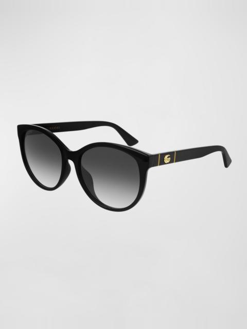 GUCCI Cat-Eye GG Injected Sunglasses