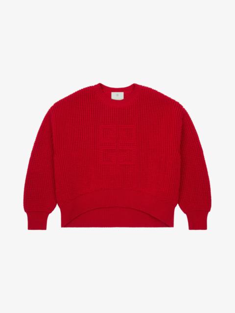 Givenchy CROPPED 4G SWEATER IN WAFFLE WOOL