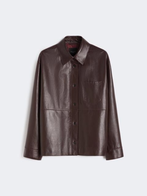 WEEKEND Max Mara Nappa leather shirt jacket - BORDEAUX