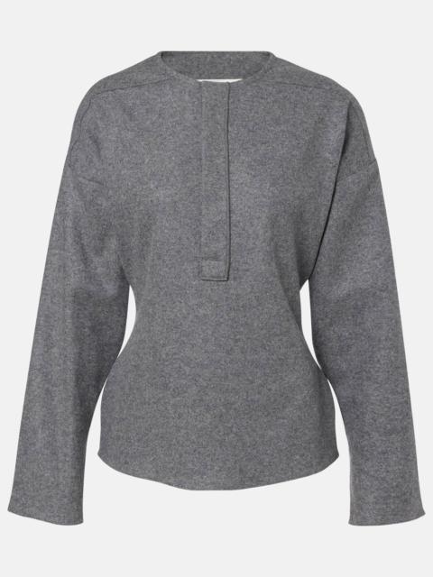 Victoria Beckham Wool and cashmere Henley shirt