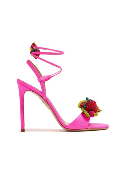 AQUAZZURA Strawberry Punch 105mm leather sandals