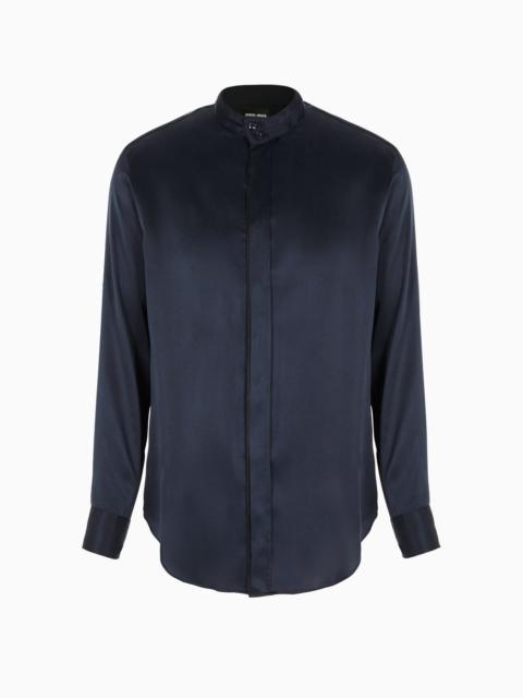 Regular-fit silk shirt