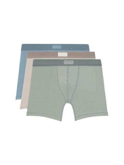 SKIMS Three-Pack Multicolor SKIMS Cotton 5" Boxer Briefs