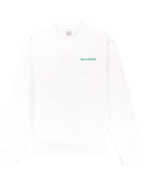 Sporty & Rich Drink More Water cotton sweatshirt