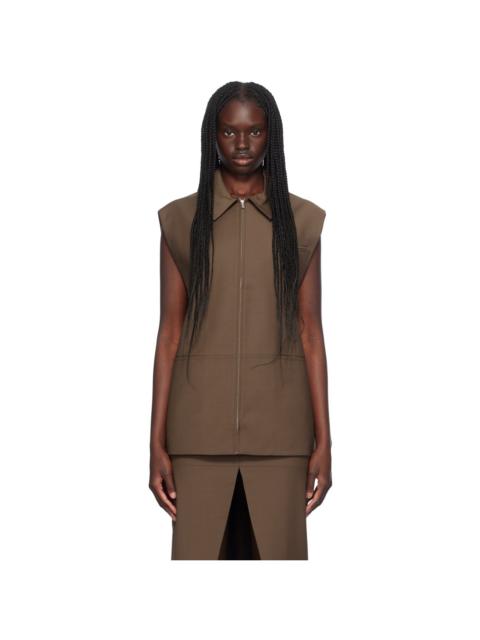 AYA MUSE Brown Castor Vest