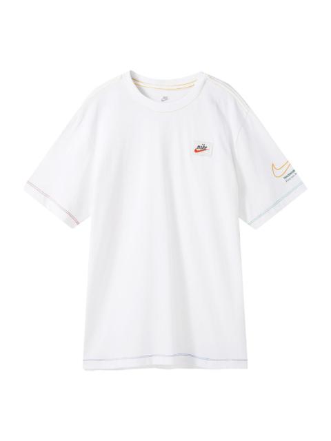Nike Men's Nike Nsw Tee Swoosh 50 Lbr Casual Sports Breathable Printing Short Sleeve White T-Shirt DJ1394