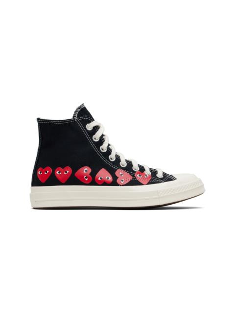 Comme des Garçons PLAY Black Converse Edition Chuck 70 Multi Heart Sneakers