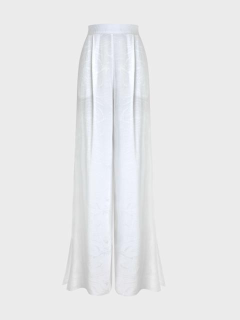 Vilebrequin WOMEN JACQUARD SILK CRÊPE PANTS