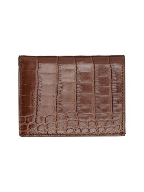 TOM FORD Brown Folding Card Holder