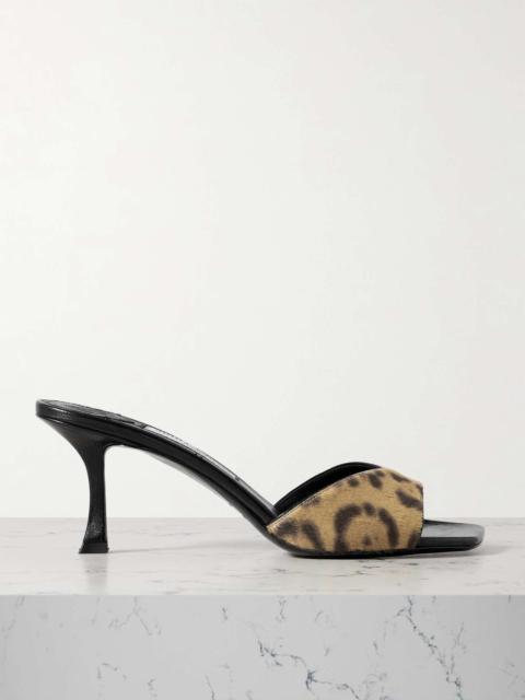 JIMMY CHOO Skye 70 leopard-print calf hair mules Leopard print