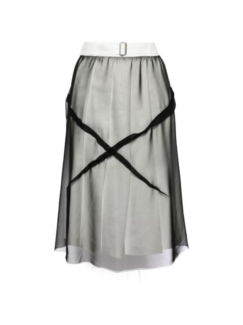 UNDERCOVER panelled midi skirt