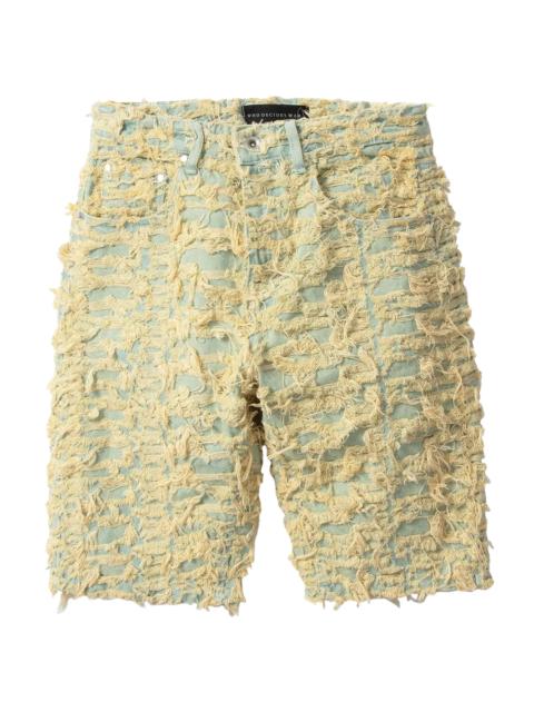 WHO DECIDES WAR Husk Denim Shorts "Golden Musk" 2637 100000202DS GOLD