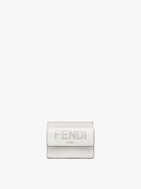 FENDI Fendi Roma card holder with three card slots and coin pocket with press-stud button. Made of light g