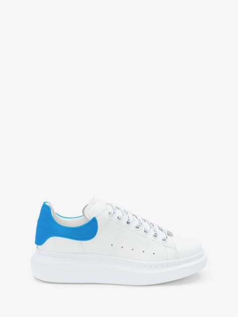 Alexander McQueen Men's Oversized Sneaker in White/electric Blue
