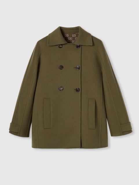 Wool double-breasted coat