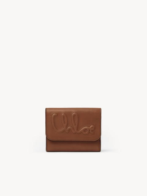 Chloé C CHLOÉ SMALL TRI-FOLD IN SHINY LEATHER