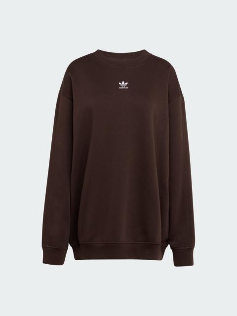 adidas Essentials Fleece Long Oversized Crew Sweatshirt