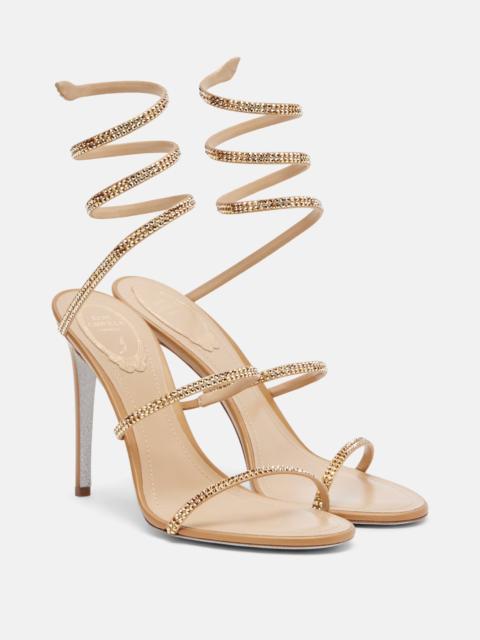 RENE CAOVILLA Cleo embellished satin sandals