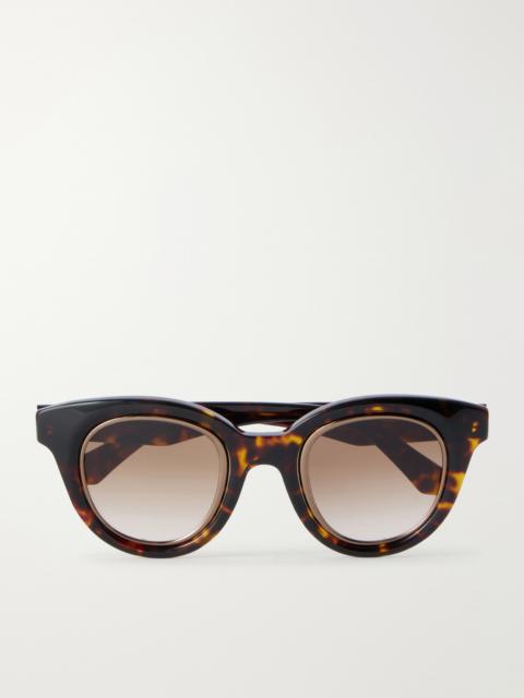 Loewe Anagram Havana Round-Frame Tortoiseshell Acetate Sunglasses