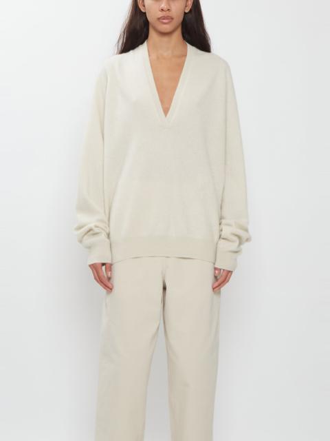 FRENCKENBERGER Johnny Cashmere Sweater — Chalk