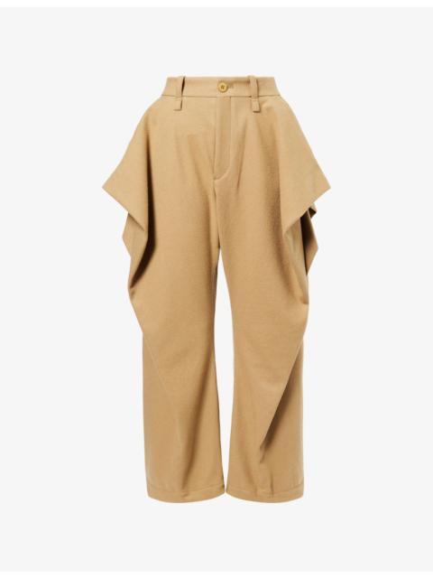 ISSEY MIYAKE Straight-Leg Wool-Blend Trousers