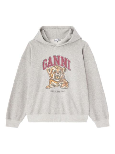 GANNI graphic-print hoodie
