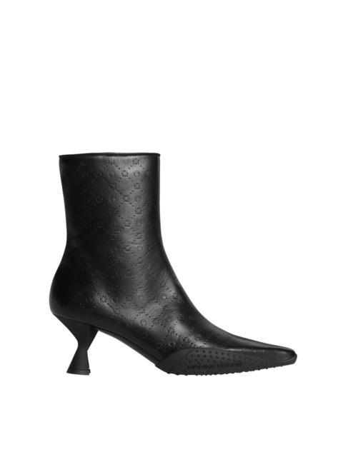 Rubber-Outsole Leather Ankle Boots