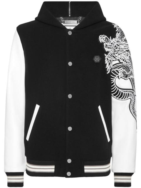 PHILIPP PLEIN monogram bomber jacket
