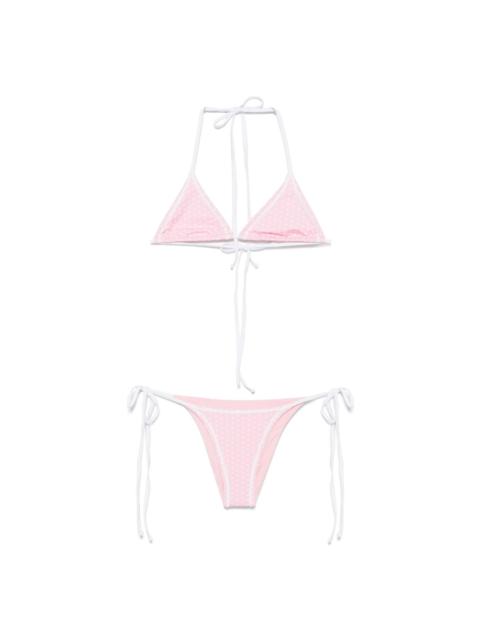 Frankies Bikinis polka dot-print bikini set