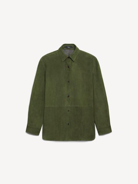 Theory Classic Menswear Shirt in Suede