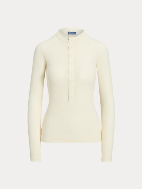 Polo Ralph Lauren Ribbed Crepe Henley Shirt