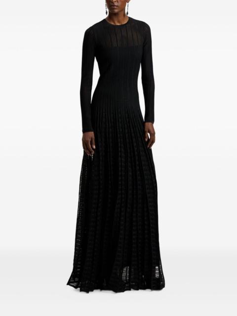 Ralph Lauren ribbed pleated maxi dress