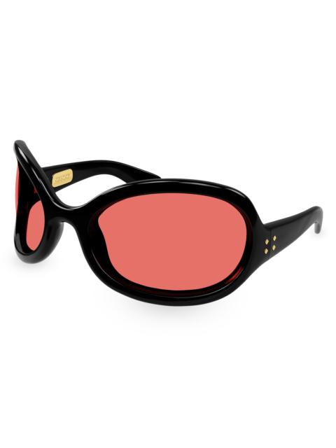 GUCCI Women's Fashion Show 77MM Directional Sunglasses - Black