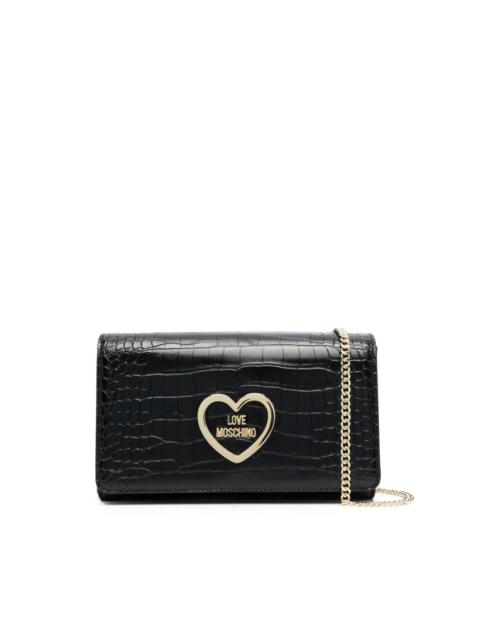 Moschino crocodile-effect crossbody bag