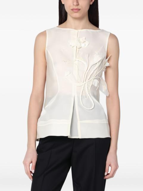 MKDT STUDIO floral-appliqué top