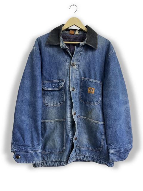 Other Designers Vintage × Wrangler - Vintage 90s Big Ben Blanket Jacket Wrangler Blue Denim