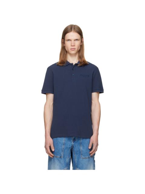 Balmain Blue Small Vintage Embroidered Polo