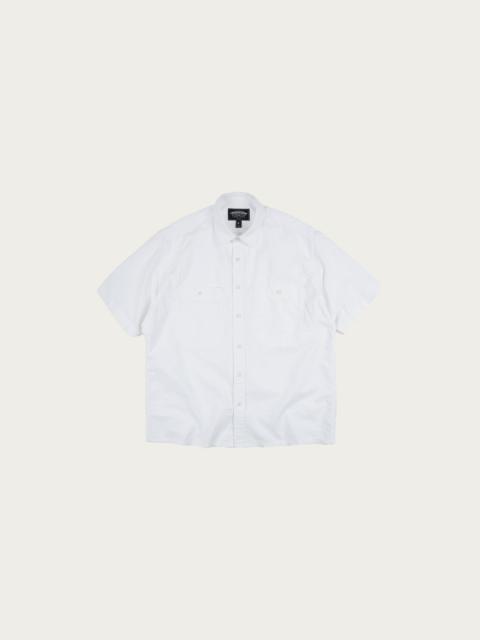 FrizmWORKS Chambray Big Pocket Half Shirt - White